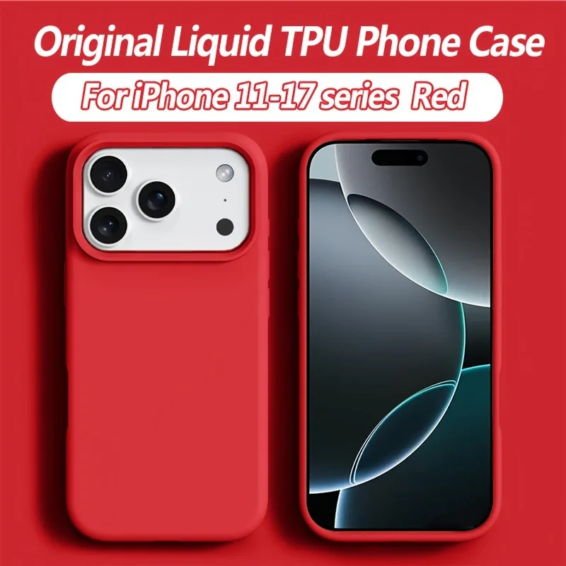 Candy Color Liquid Silicone Shockproof Phone Case – Original Protective Soft Cover