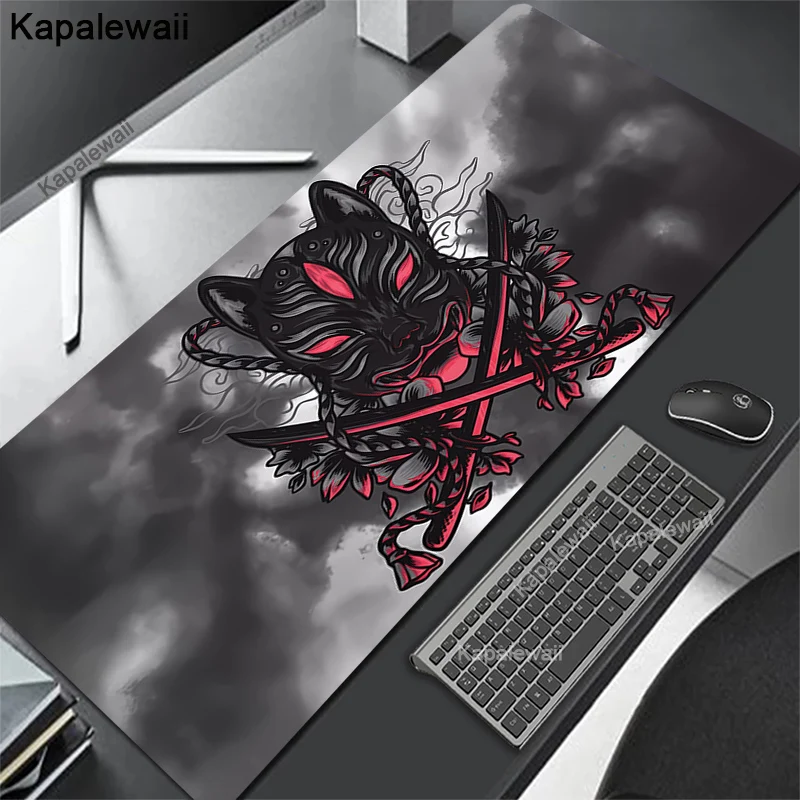 thumbnail image 1 of Alfombrilla de ratón de Anime Oni XXL, accesorios para juegos, alfombrilla de escritorio para teclado de Gamer, alfombrilla antideslizante para ordenador portátil y portátil, 80x30cm, 90x40cm, 1 of 5
