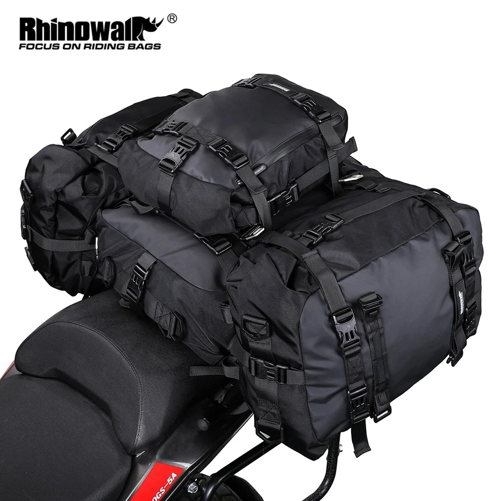 Borsa Posteriore Per Moto In PU Impermeabile - Universale, 28x25x7 Cm, Con Cover E Cinghie, Facile Installazione