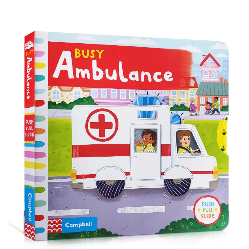 

Milu Original English Busy Ambulance Toddler Children's Picture Book Agency Operation Board