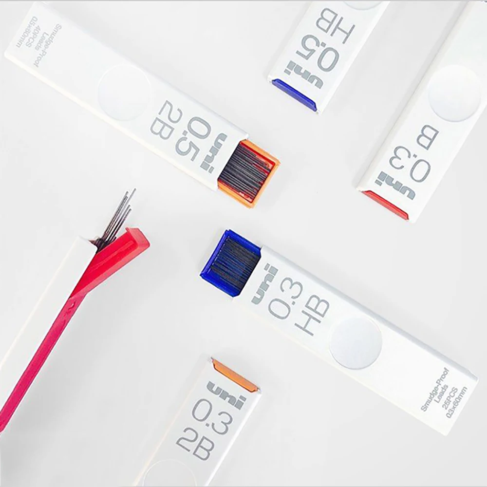 Uni Mechanical Pencil Lead UL-S Antifouling and Dirt Proofing 0.5/0.3/0.7/0.9mm Substitute Thick Black Non Smudging 4B/HB/2B/2H 5
