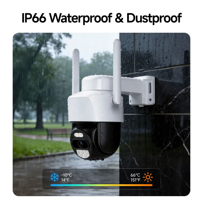 4G LTE Solar Security Camera 5MP PTZ Battery Powered Outdoor Cam with AI Human Detection AOV Mode Surveillance for No WiFi Areas 4