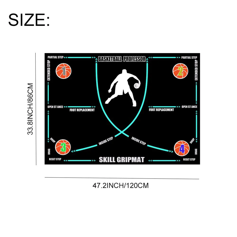 Basketball Practice Equipment Non-Slip Basketball Training Mat Shock Absorbing Silent for Youth and Adult Ball Control Training