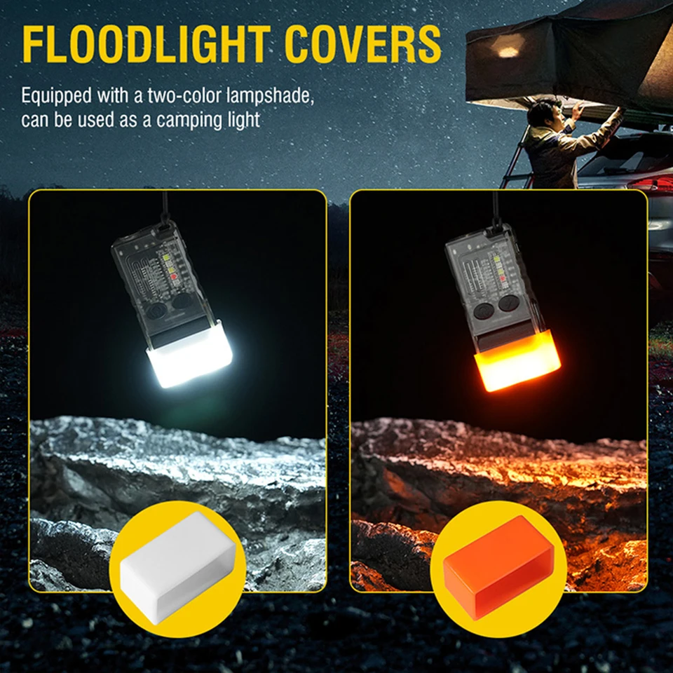 V20 Piccola torcia EDC Potenti 1000 lumen con clip, Italia
