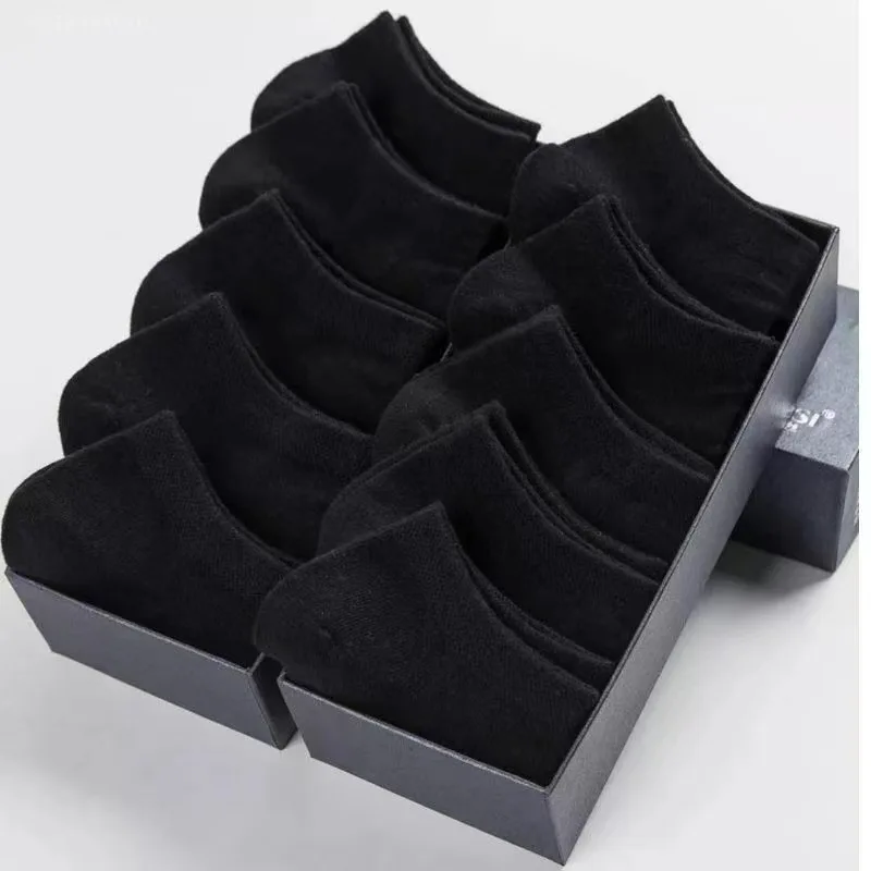 20 Pairs Women/Men Family Matching Short Socks, Black & Grey Series With Bow, Heart, Stripe