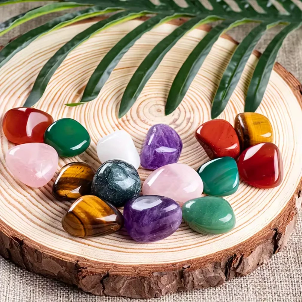 Natural Tumbled Stones Mix Color Crystals Bulk Assorted Tumbled Polished Stones Rocks Gemstones for Home 100g/Bag for tumbled stones