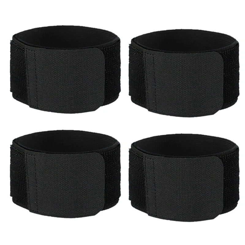 2 Pair Soccer Shin Guard Stay Fixed Bandage Tape Shin Pads Prevent Drop Off Adjustable Elastic Sports Bandage,Black