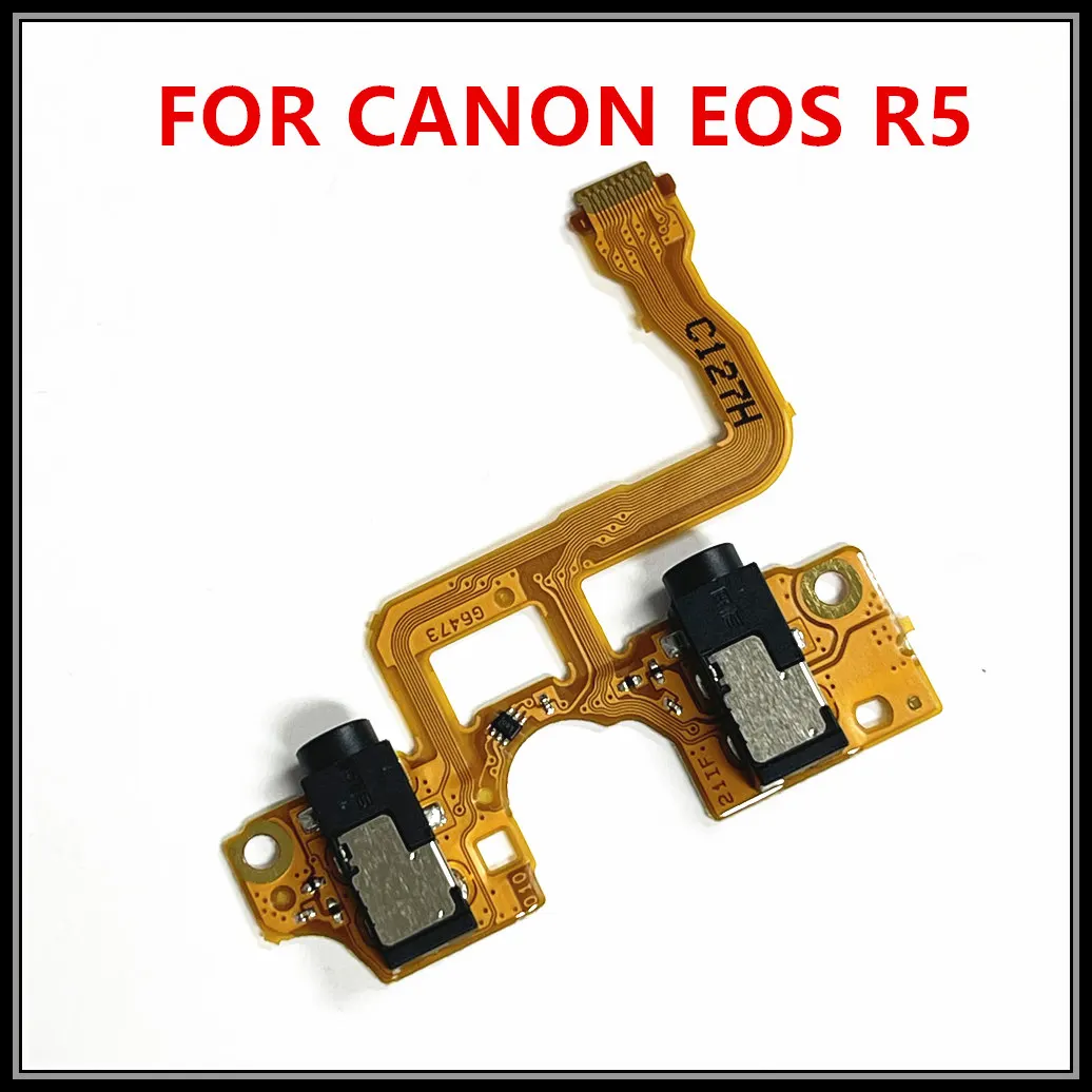 새로운 수리 부품 마이크 잭 인터페이스 PCB 플렉스 케이블 IF 모듈 PCB 어셈블리 캐논 EOS R5용