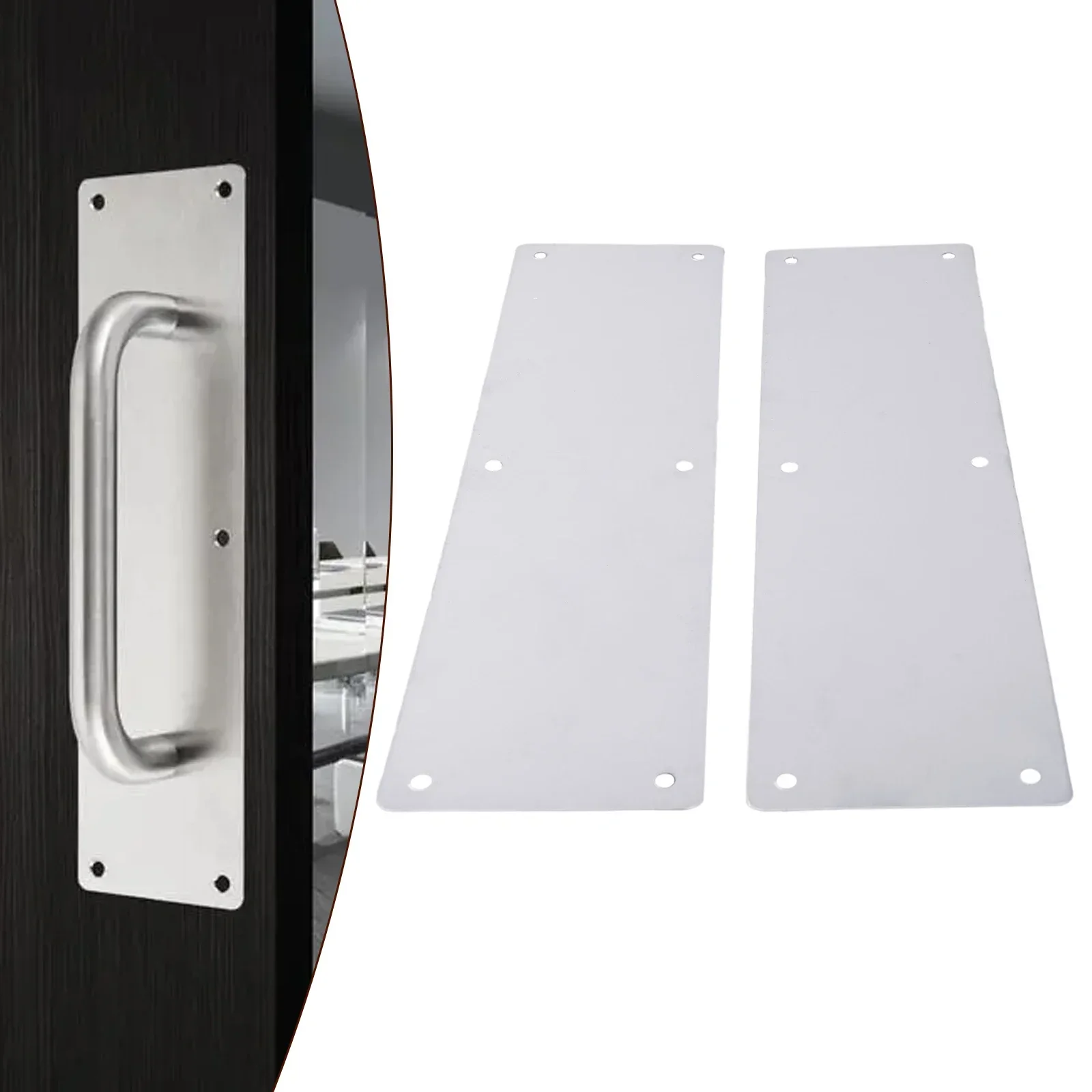 2pcs Door Kick Plate Stainless Steel Plates For Wood Metal Door For Exterior Doors Interior Doors Kick Plates Plate 8x30cm