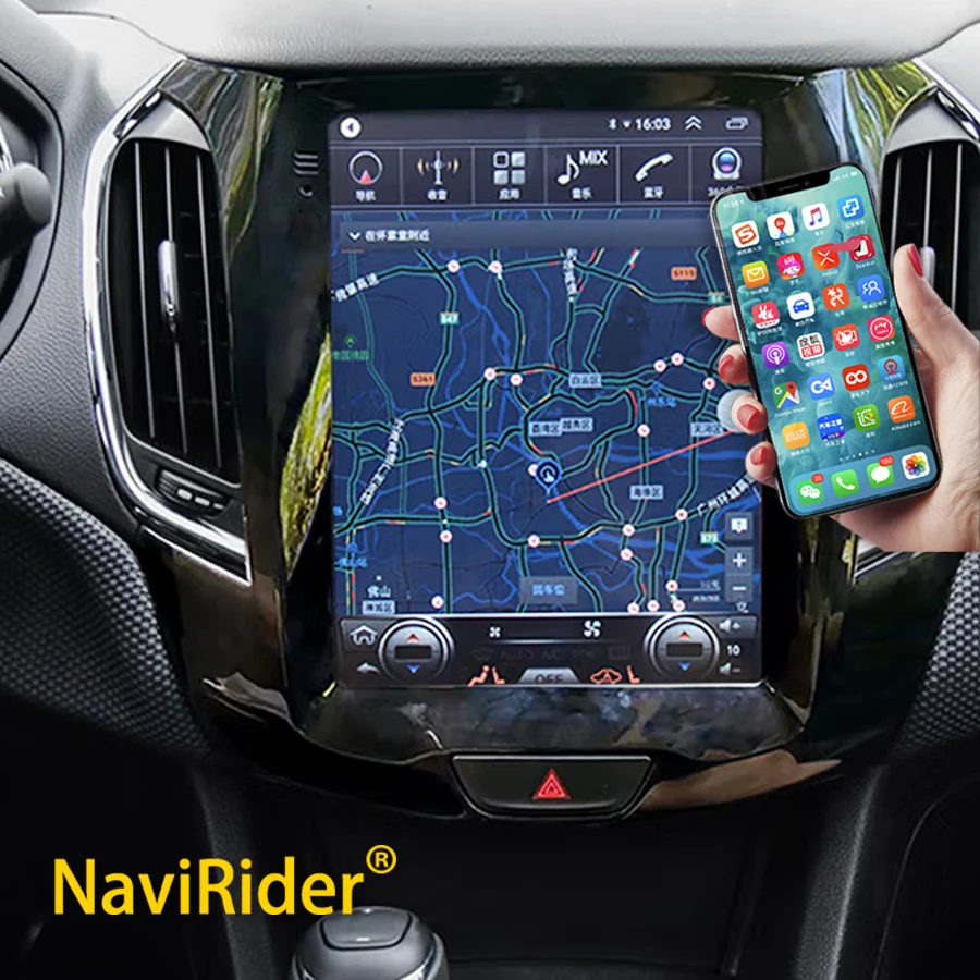

Автомобильный мультимедийный плеер, 8 ГБ + 128 ГБ, Android 13, GPS для Chevrolet Cruze LTZ 2018 tesla style, 10,4 дюйма, Carplay, 2Din, навигация, стерео