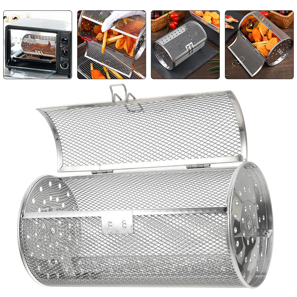 Grill frying tool Stainless Steel Grill Frying Tool Coffee Bean Roaster Basket Rolling Rotary Baking Tools Cage Grilled Air Fryer