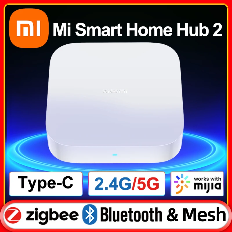 Global Original Xiaomi Hub Smart Gateway 2 Type C Port 5G and 2.4G Dual WiFi Dual Core CPU Work With Mesh Bluetooth Zigbee - Xiaomi for Smart home