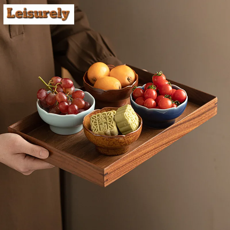 Exquisite Flower Mouth Fruit Dishes Creative Pastry Plate Trinket Dish Dessert Candy Dish Dessert Tray Hospitality Dishes Gift