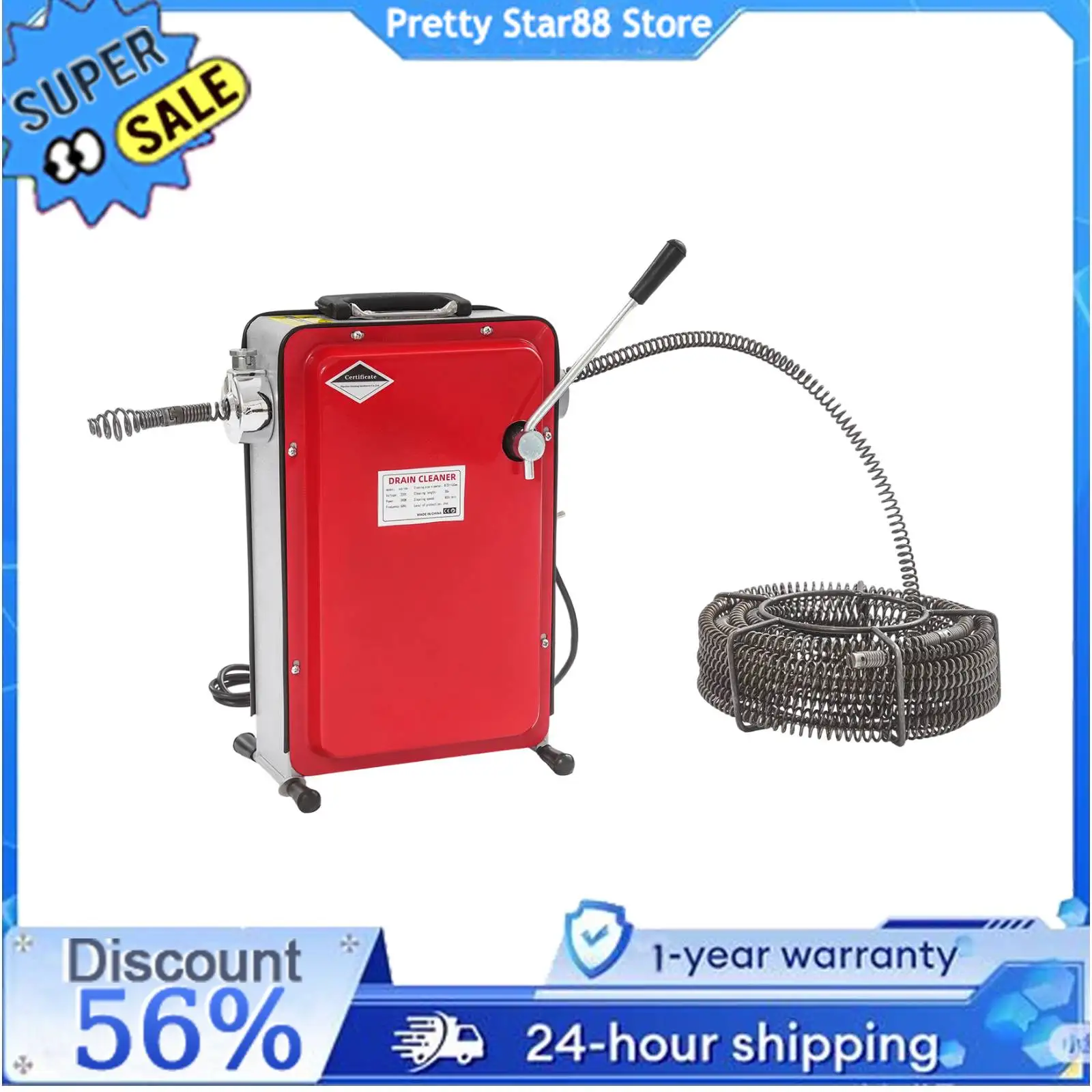 Electric Pipe Cleaning Machine Household Cleaning Tools pipe Unclogging And Cleaning Machines for Sinks/Showers/Floor Drains