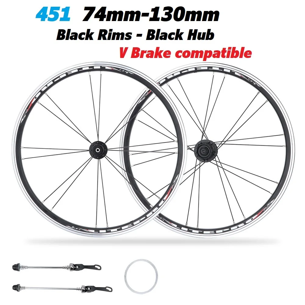 Litepro 451 406折りたたみ自転車ホイールセットo.l.d 74