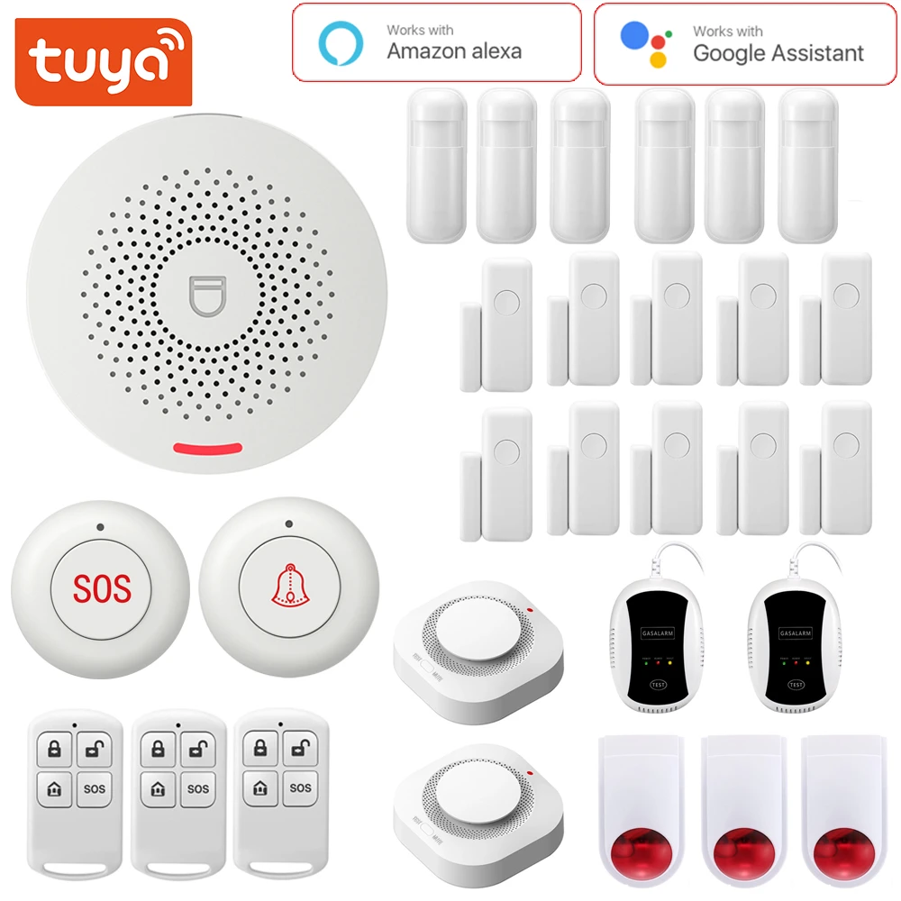 Diy Smart Home Security System Wireless Home Alarm System Kit Tuya Smart Wifi Aliexpress