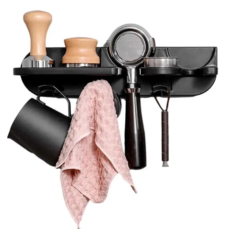 

Coffee Portafilter Wall Mount Rack Filter Holder Wall Hanging Rack Cafe Tools Home Coffee Station organizer Barista Accessories