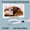 3.2mm 10.1 Inch HD Screen Digital ENT Endoscope Otoscope Ear Scope  Ear Cleaner for clinic, With 3500mAh Rechargeable Battery 1