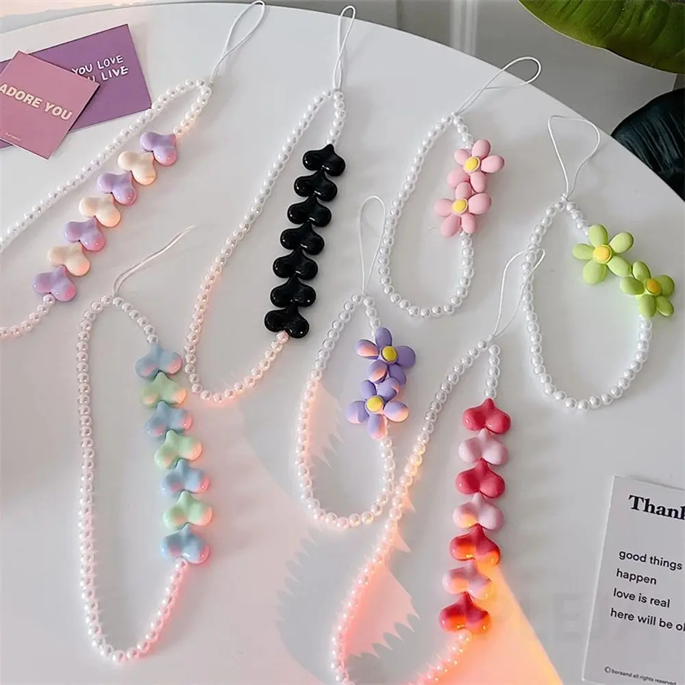 Cute-Colorful-Flowers-Mobile-Phone-Straps-Phone-Bracelet-Kawaii-Love ...