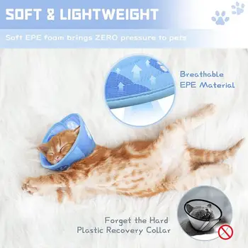 Pet Cat Dog Elizabethan Collar Cute Anti-Bite Lick Surgeries Wound Cats Protective Neck Collar Cone Recovery Wound Cats Collar 2