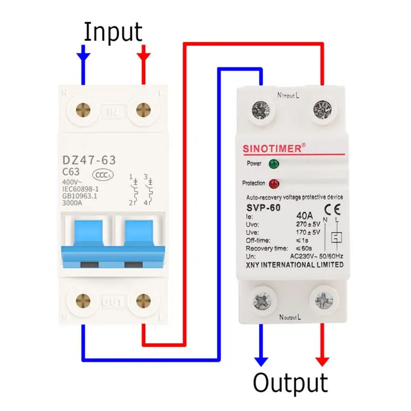 

Automatic Recovery Reconnect Over Under Protective Overvoltage Protector Dropship