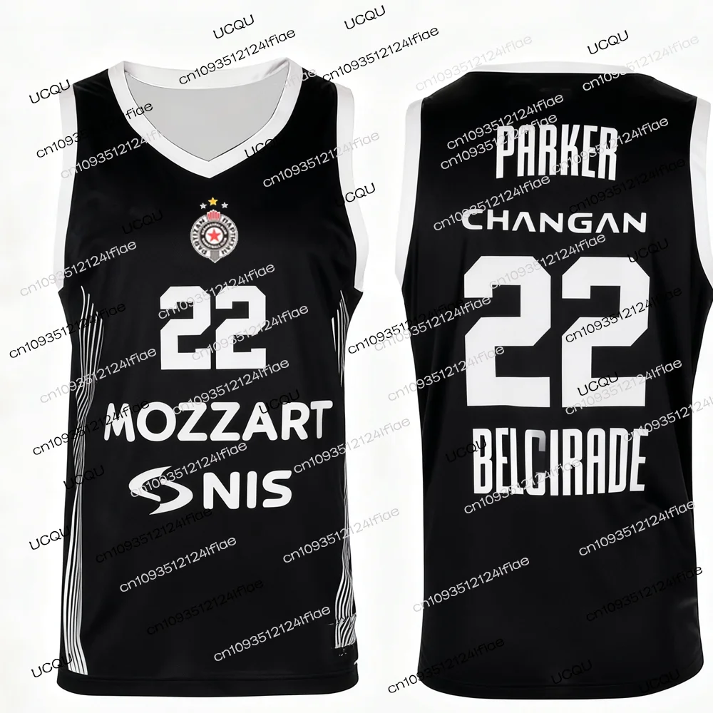 25/26 파르티잔 베오그라드 농구 홈 게임 유니폼 팬 스페셜 저지 키트 농구 트레이닝 의류 남성용 빠른 건조 조끼