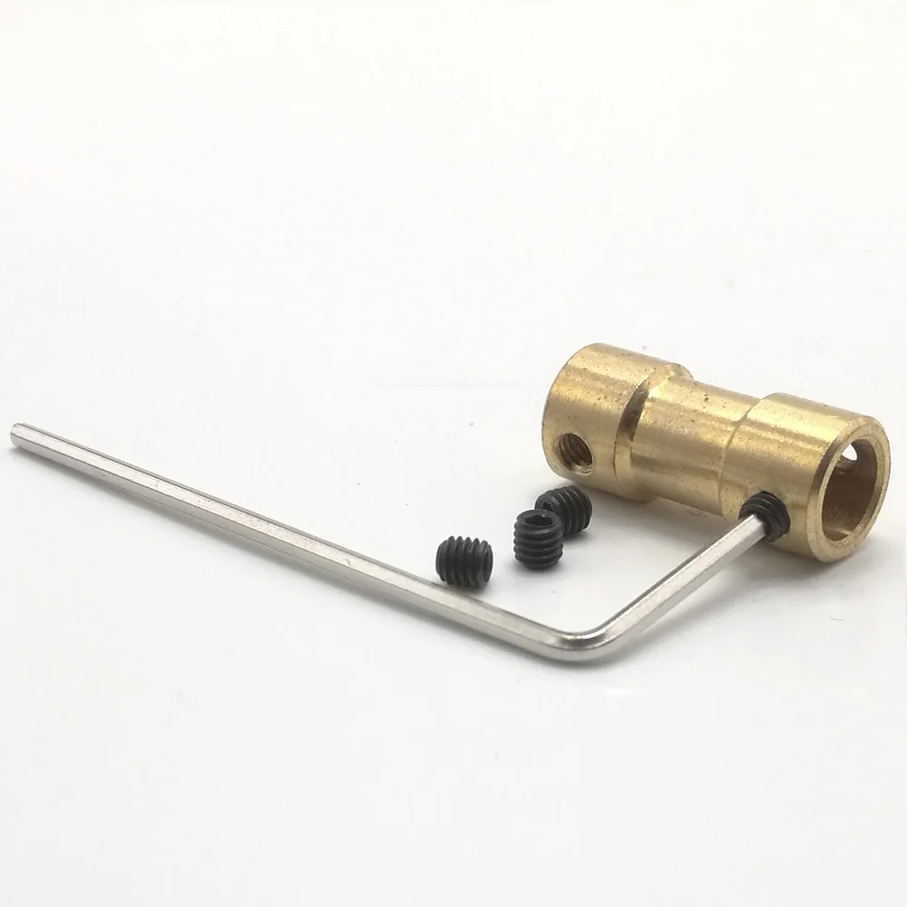 Shaft Coupler 1pc 2mm/2.3mm/3mm/3.17mm/4mm/5mm/6mm Brass Flexible Motor Transmission Connector