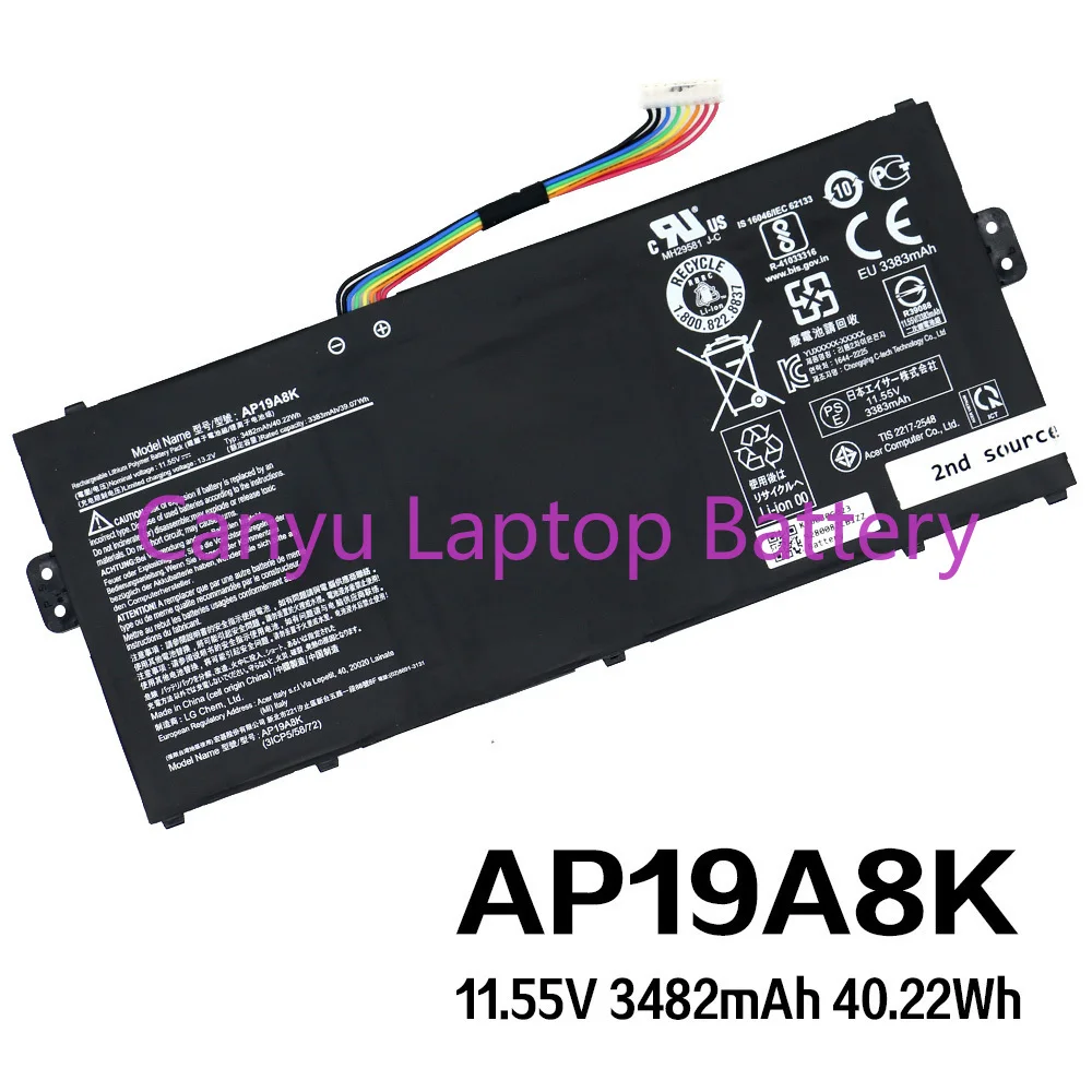 

Аккумулятор AP19A8K для ноутбука Acer, 11,55 в, 3482 мАч, Втч
