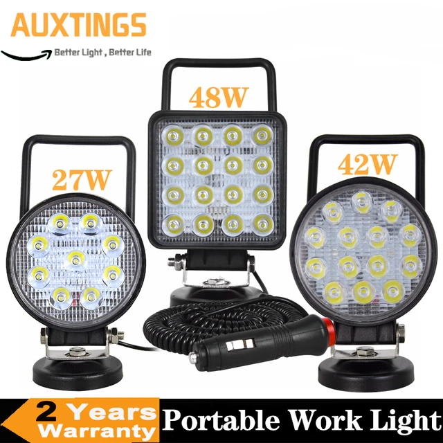 10pcs 4inch 27W Round Portable Magnetic Base Led Work Light for