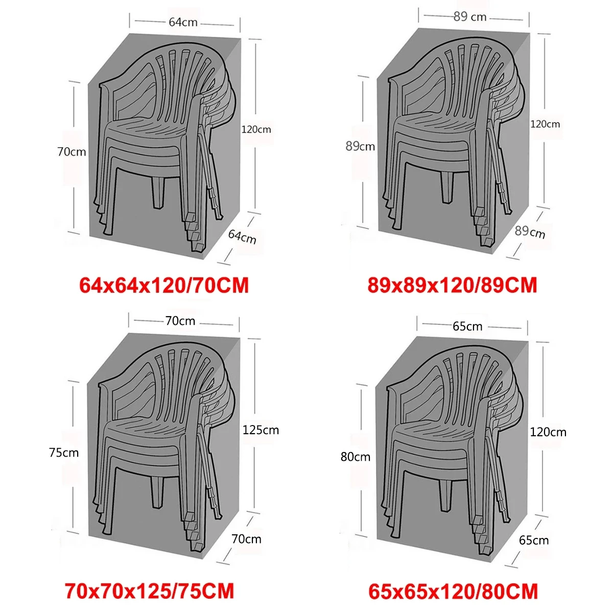 Patio furniture cover chair dust cover chair cover disposable dust cover stackable chair dust cover storage bag furniture protection cover waterproof garden terrace