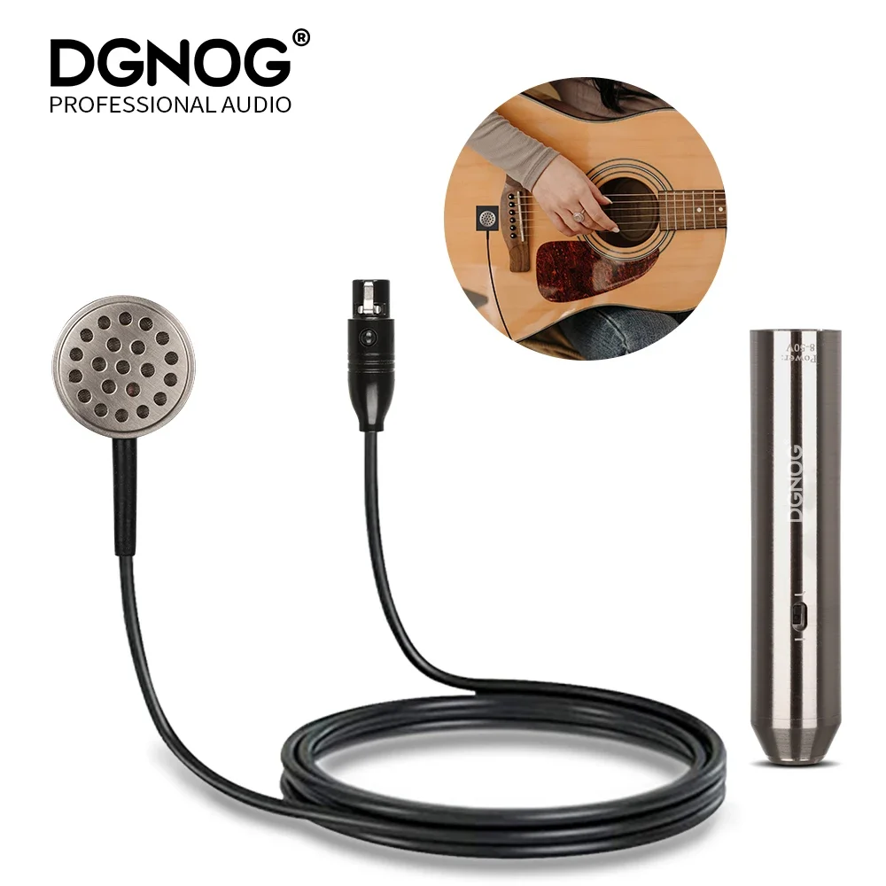 

DGNOG DG411 High-Performance Miniature Condenser Vibration Pickup For Stringed Instruments With MPAV Standard XLR Connector