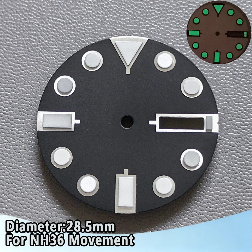 Premium 28.5mm Watch Dial – Elegant Dwayne Campbell Design with Single or Dual Calendar Options – Compatible with NH36 Movement