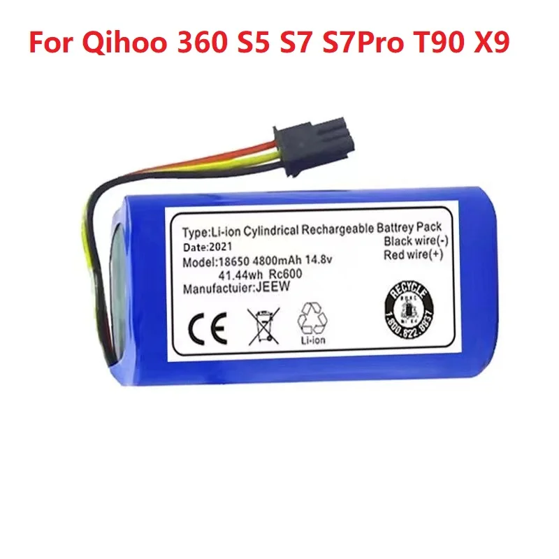 14.4V 2800mAh Robot Vacuum Cleaner Battery Pack for Qihoo 360 S5 S7