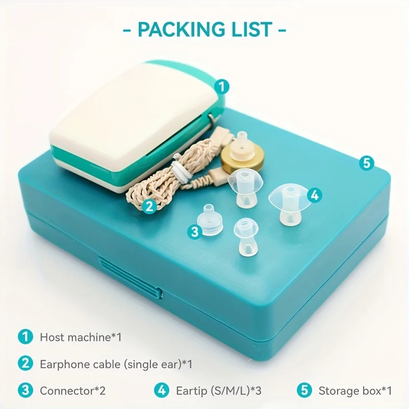 Hearing Aid 1 Portable Adjustable Box-type Hearing Aid For Seniors With Noise Reduction Adjustment Function