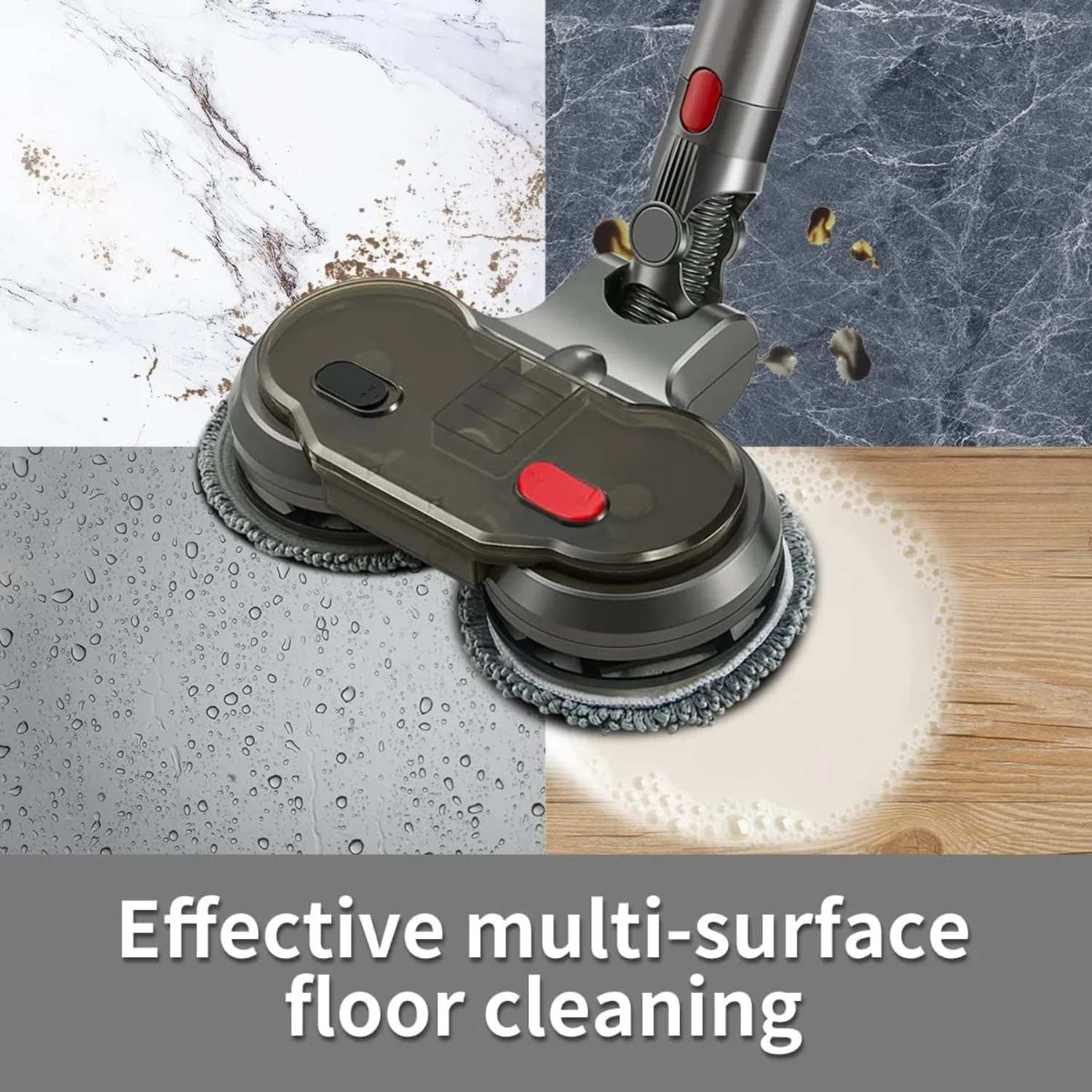 For Dyson V7 V8 V10 V11 V15 Vacuum Cleaner Electric Mop Head Kit Parts Mop Attachment With Water Reservoir Cleaning Rag Cloth