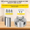 Zinc Alloy 4-Jaw/3-jaw Chuck Connecting Rod Self Centering Wood Turning Chuck Optional Clamp Accessory for Mini Metal Lathe 3