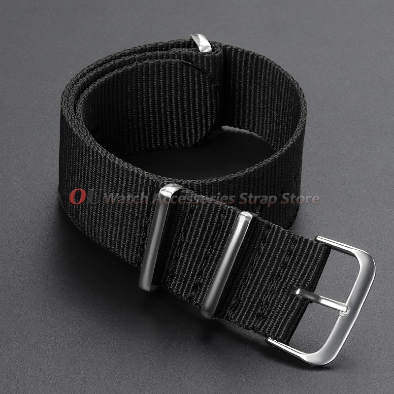 Versatile Canvas Nylon Watch Strap – Universal One-Piece Loop Bracelet