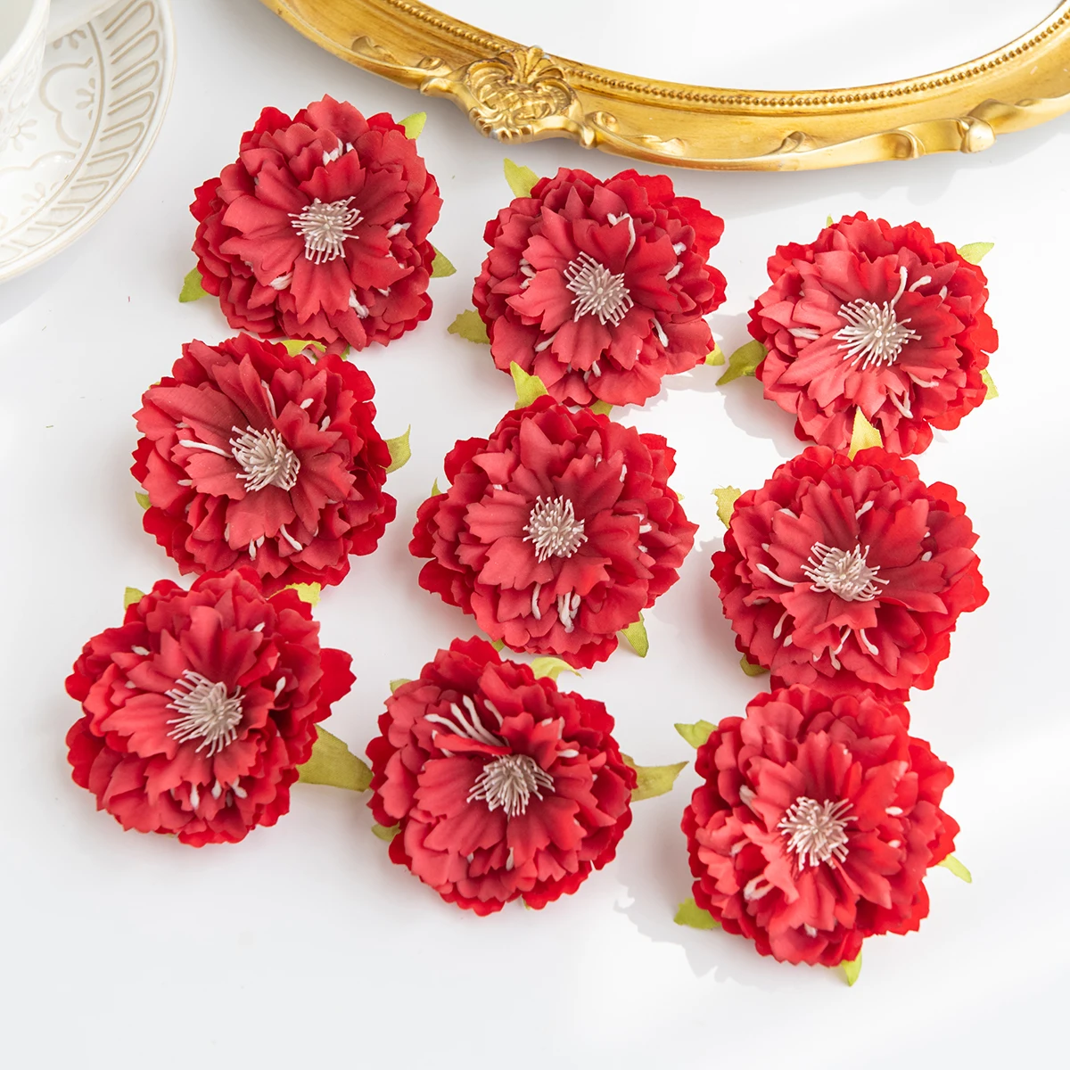10 TEILE/SATZ Künstliche Pfingstrose Kopf Hause Outdoor Dekoration Gefälschte Blumen Hochzeit DIY Geschenk Box Kleidung Zubehör – Detail 1