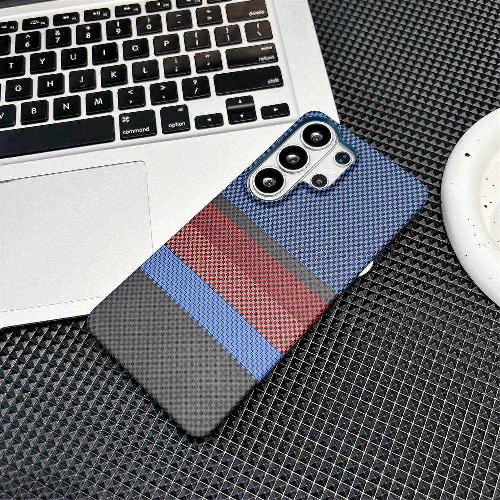 Kevlar Slim Magnetic Carbon Fiber Case with Wireless Charging Capability