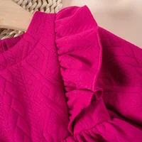 Winter New Baby Dress Solid Colour Ruffles 0-2Y Children's Casual Dresses Princess Dresses Girls Dresses Birthday Gift 3