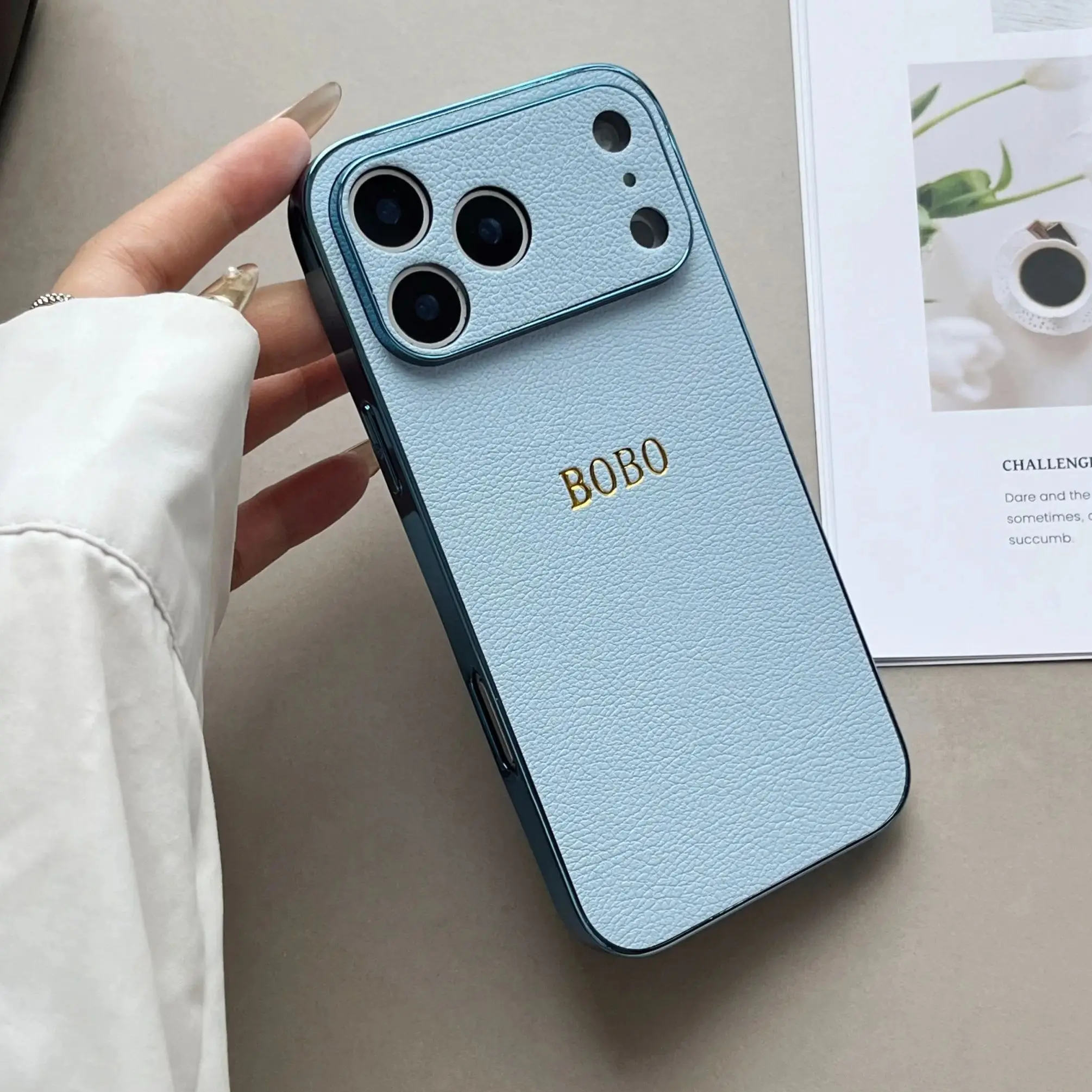 Luxury Faux Leather Plating Phone Case For iPhone 17 16 thumbnail 5