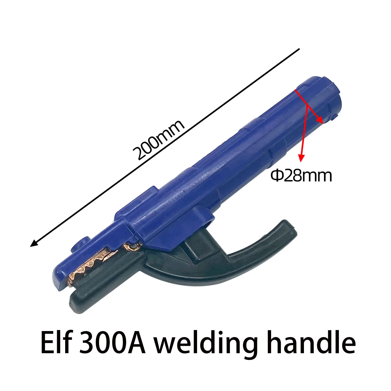 1pc Elf 300A Insulated Copper Welding Clamp-Heat Resistant Electrode Clamp for Welders and Machine Tools