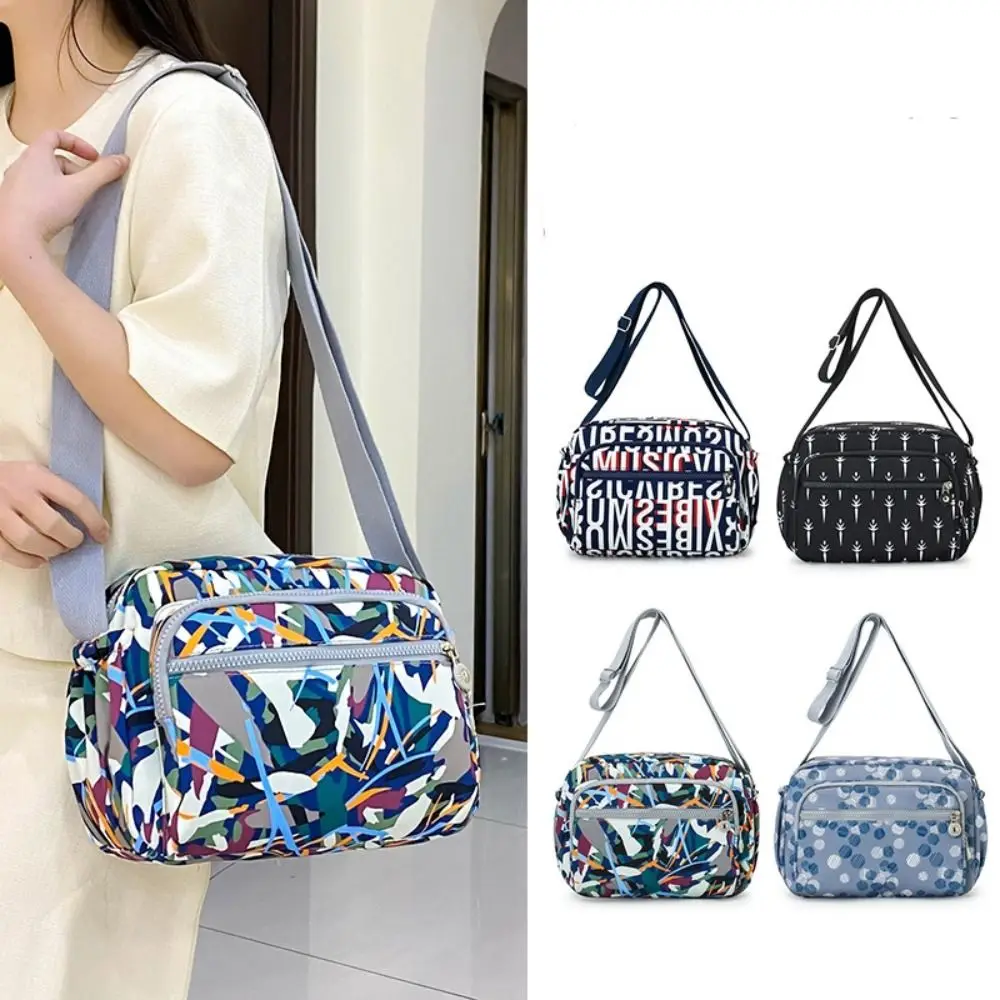 

Модная женская сумка через плечо с принтом, новая нейлоновая водонепроницаемая сумка через плечо, вместительная сумка-мессенджер с несколькими карманами