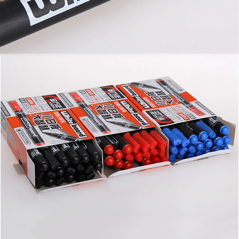 Premium Fine Point Black Dry Erase Markers - Low Odor for School, Office, and Home