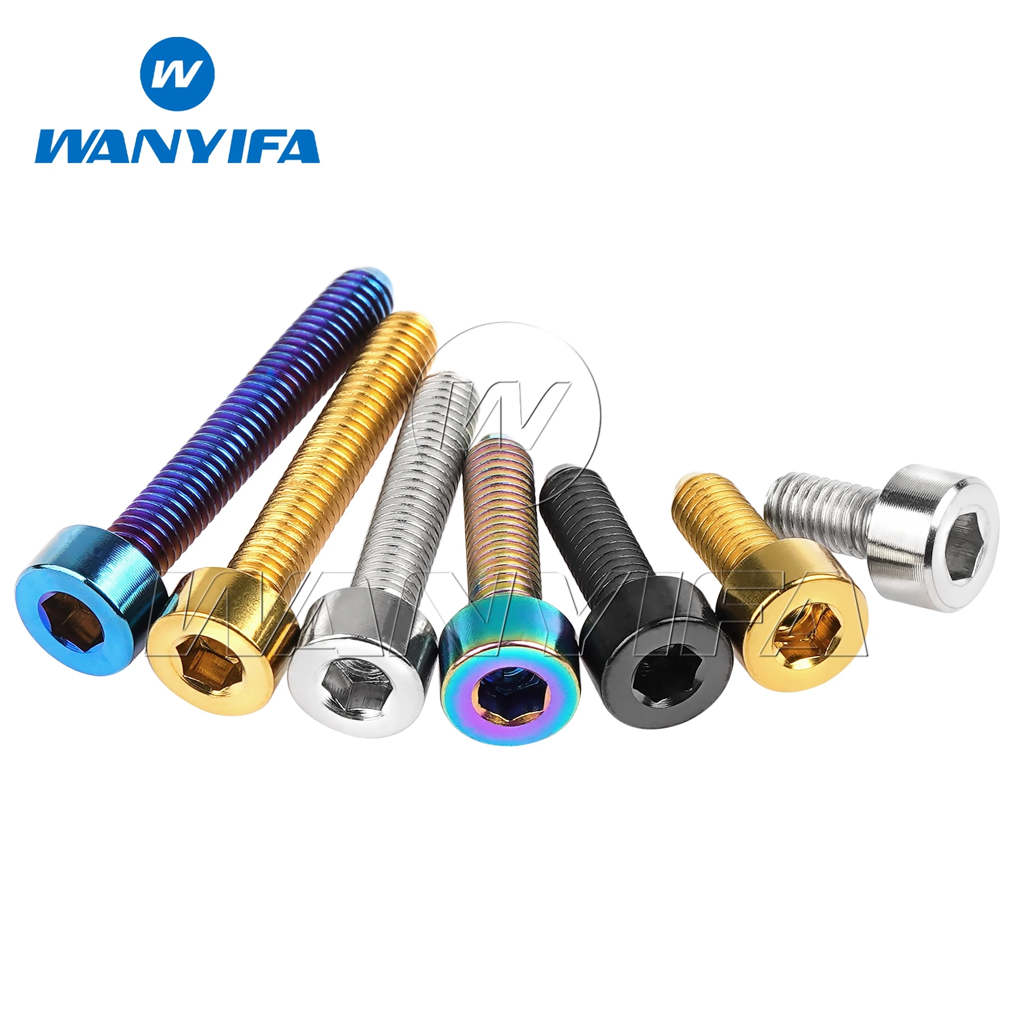 Wanyifa Titanium Bolt M3x6 8 10 12 15 18 20mm Stigma Screw for Bicycle Titanium Fastener-titanium bolts
