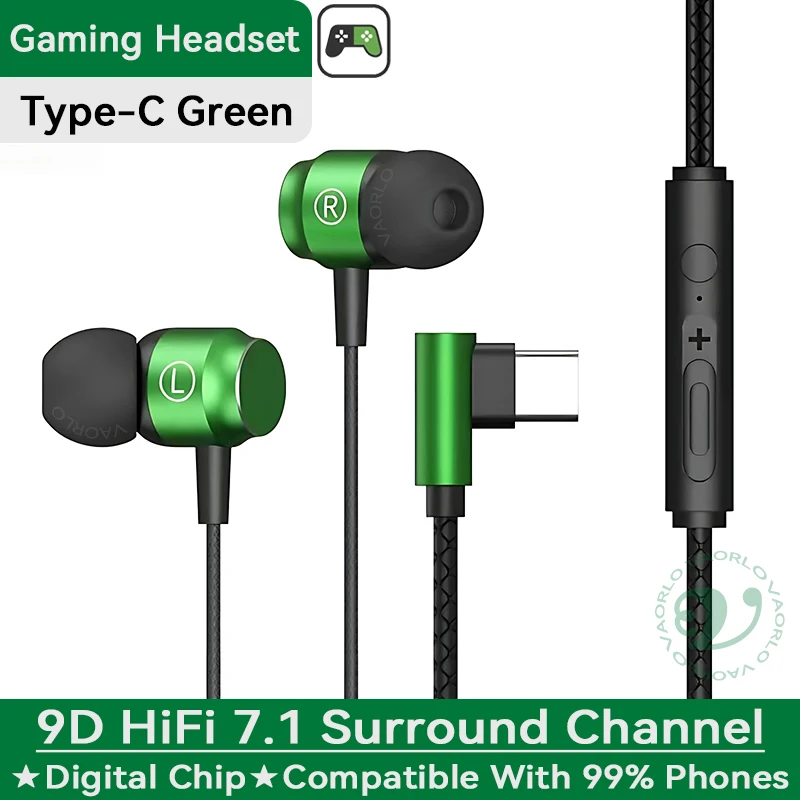 Enhanced Metal Magnetic Gaming Earbuds with 9D Surround Sound and HIFI Heavy Bass