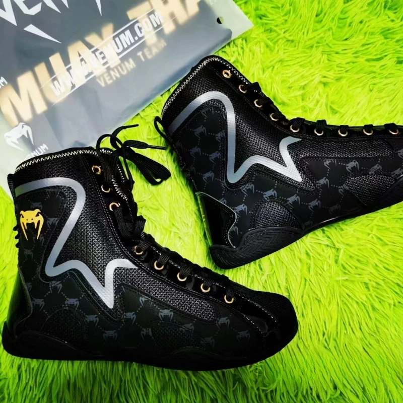 

Professional Boxing Fighting Shoes Unisex Breathable Wrestling Boots Men Women Luxury Brand Gym Shoes Couples Size 36-43