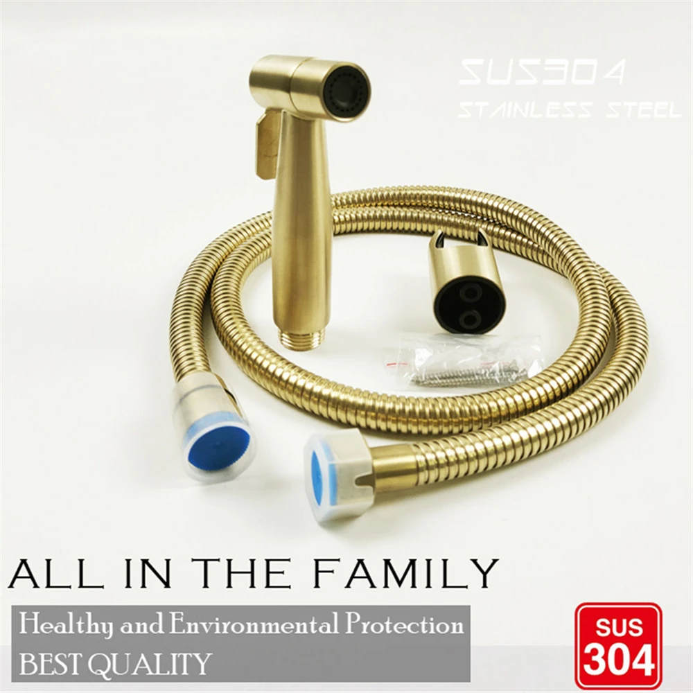 Golden Hand Toilet bidet Sprayer Set Stainless Steel SpringHose Ass Clean Anal  Hand Faucet WC Shower Head for Self Cleaning G12 - AliExpress