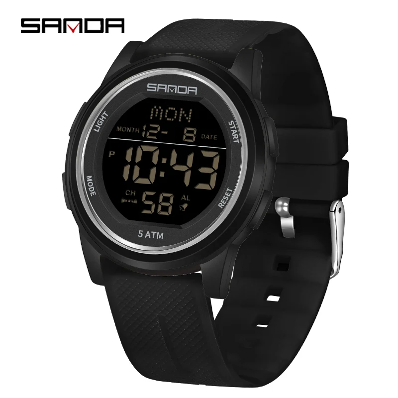 SANDA Trendy Water-Resistant Digital Sports Watch