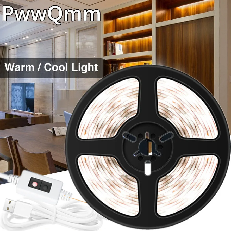 

USB LED 0.5/1/2/3/4/5M Light Bar Hand Scan Sensor Waterproof Light Bar Flexible Led Tape Ribbon Decorative TV Backlight Luces